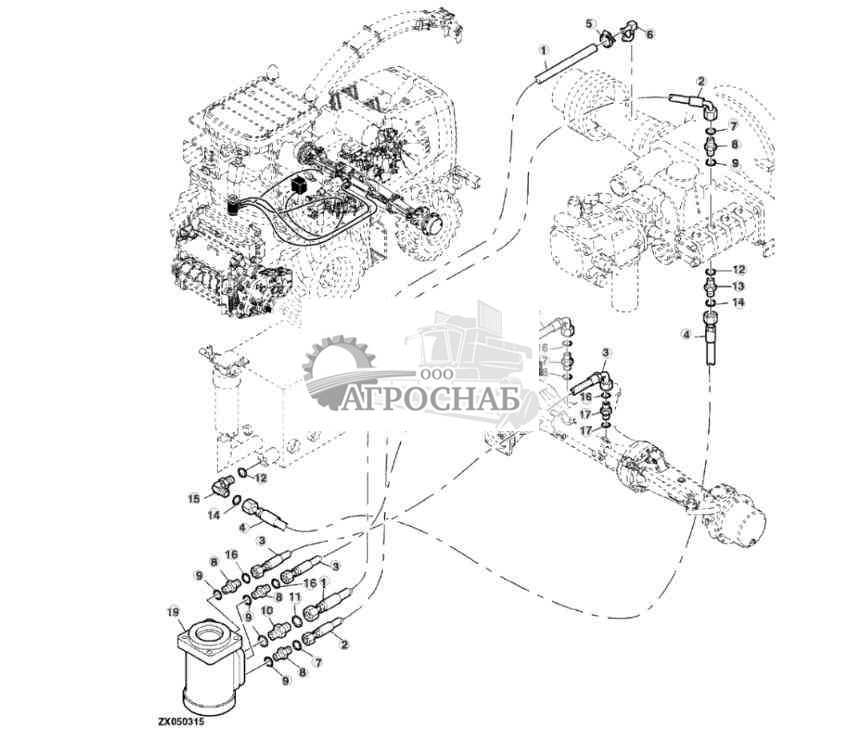 Гидравлические линии, рулевое управление 